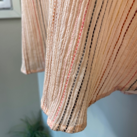 Chaser | Plus Size Shirting Button Down Embroidered Semi Sheer Lightweight Shirt - Picture 13 of 16